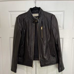 Michael Kors Leather Moto Jacket